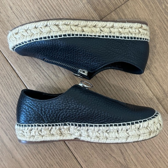 Alexander Wang Devon Leather Zip Platform Espadrille - Black - Size 36 (6) - EUC - Picture 4 of 10